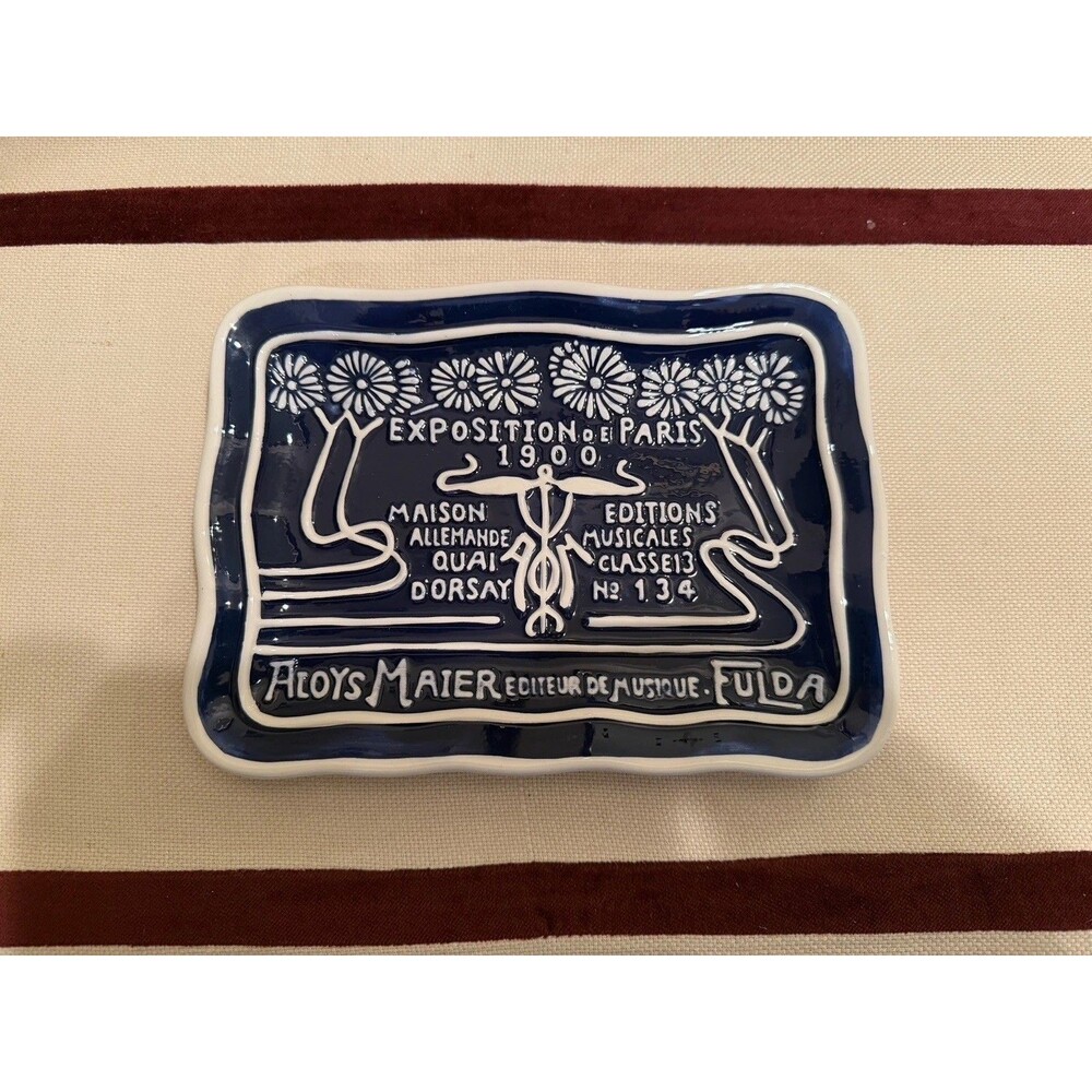 2004 Classic Ceramics California Pantry Exposition de Paris 1900 Dish Tray